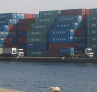 Containers sur le port du Havre
